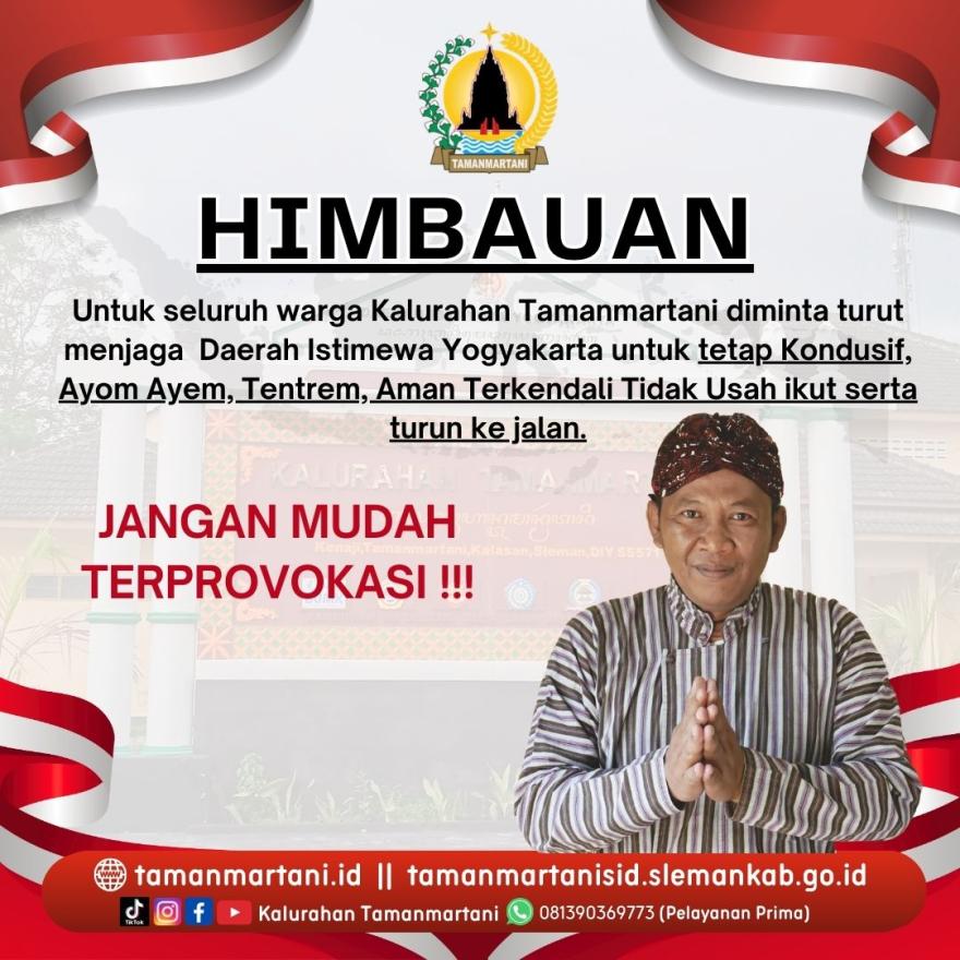 HIMBAUAN UNTUK WARGA TAMANMARTANI